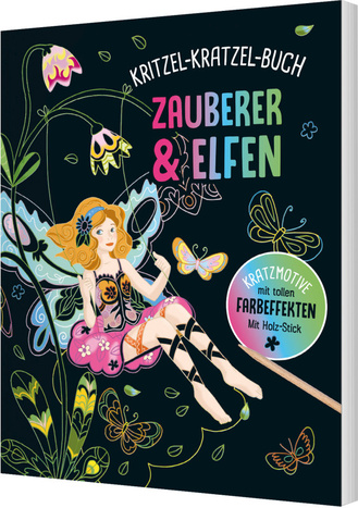 Cover des Buches „Zauberer und Elfen - Kritzel-Kratzel-Buch für Kinder ab 5 Jahren“