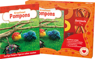 Kreativset Pompons - Lustige Pompon-Figuren selber machen Cover des Buches „Kreativset Pompons - Lustige Pompon-Figuren selber machen“