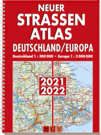 Cover des Buches „Neuer Straßenatlas Deutschland/Europa 2021/2022“