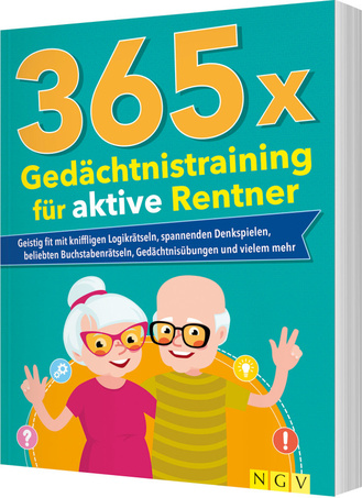 Cover des Buches „365 x Gedächtnistraining für aktive Rentner“