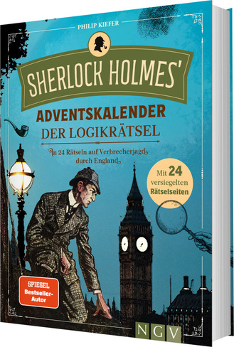 Sherlock Holmes' Adventskalender der Logikrätsel Cover des Buches „Sherlock Holmes' Adventskalender der Logikrätsel“