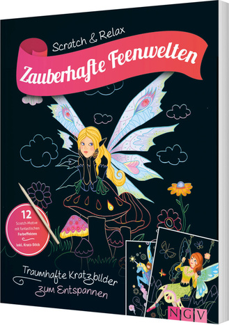 Cover des Buches „Zauberhafte Feenwelten - Kratzbuch für Kinder ab 6 Jahren“